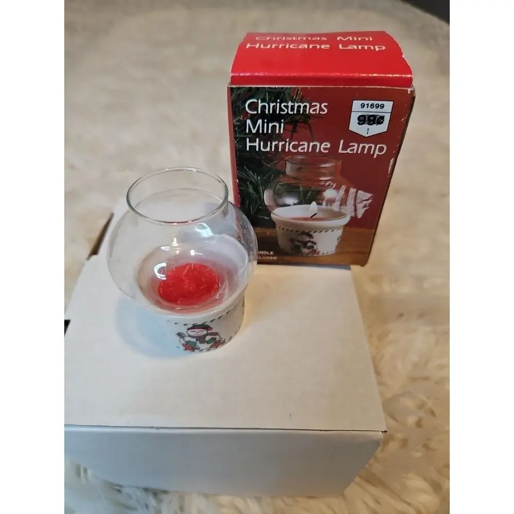 Christmas Mini Hurricane Candle Lamp